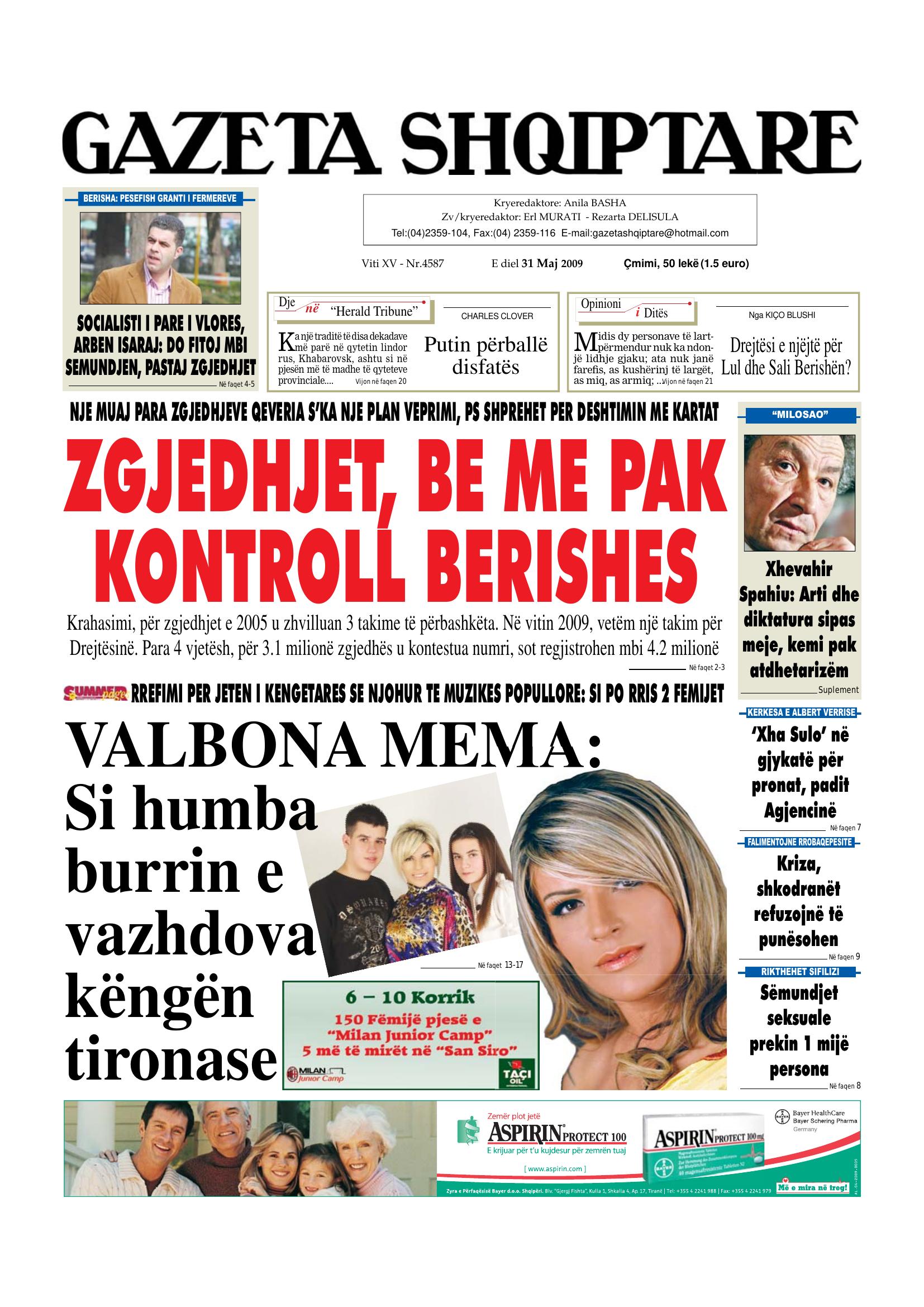Gazeta Shqiptare 2009-05-31